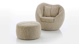 Sessel mit Hocker Azur