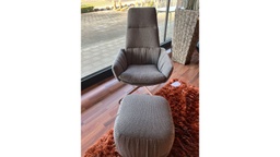 [3841..1..2] Armlehnsessel mit Hocker Faye Casual